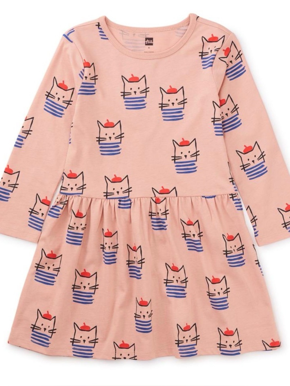Tea Collection French Cat Pink Dress 2T